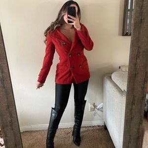 Fx21 button up reddish pea coat